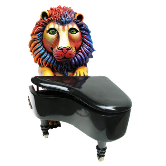 Carlos and Albert "Lion The Piano Player" Sculpture