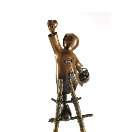 Mackenzie Thorpe "Love Picker" Sculpture