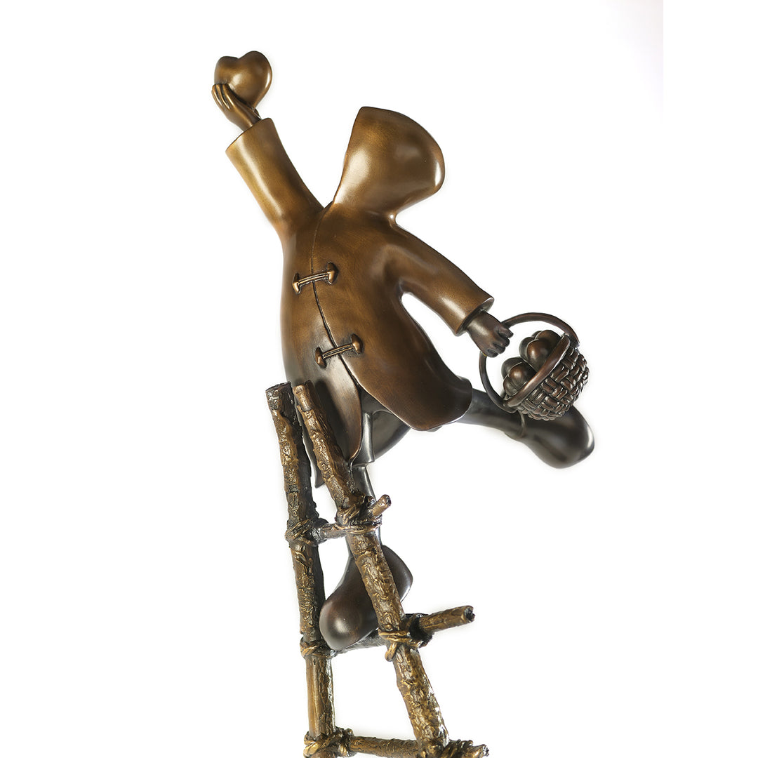 Mackenzie Thorpe "Love Picker" Sculpture