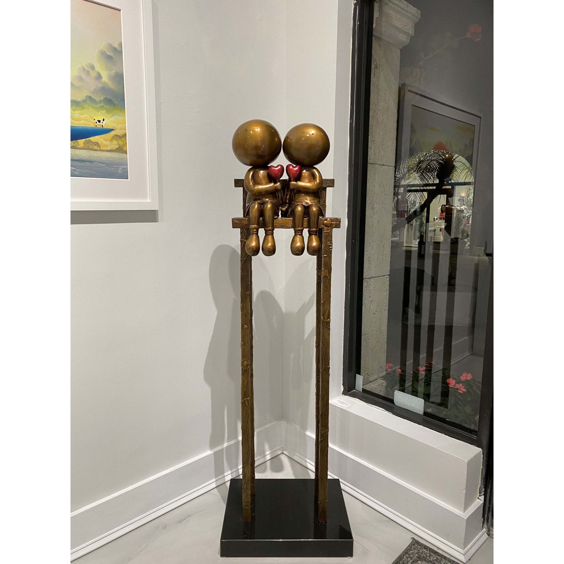 Mackenzie Thorpe "Lovers On The Beach" Sculpture