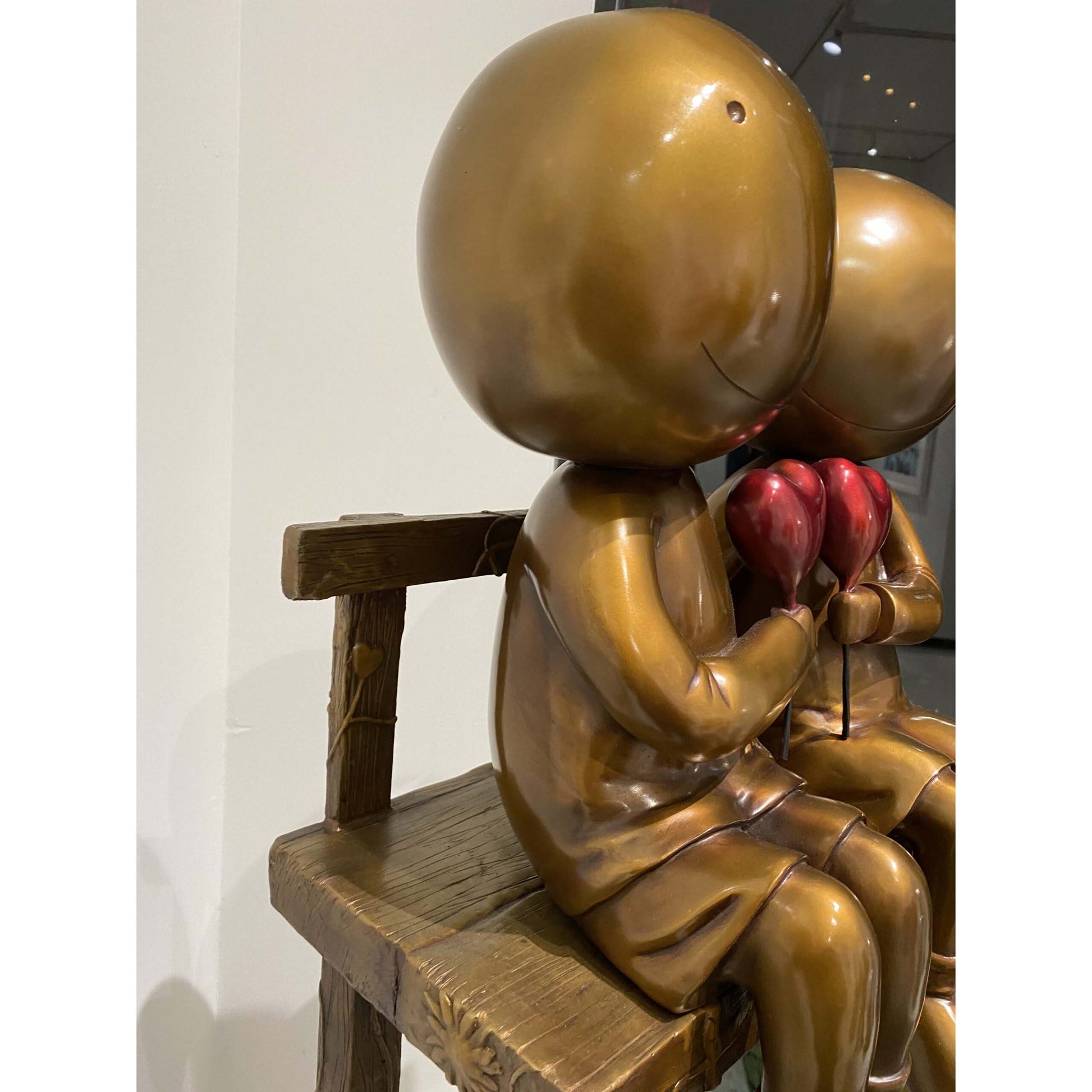 Mackenzie Thorpe "Lovers On The Beach" Sculpture