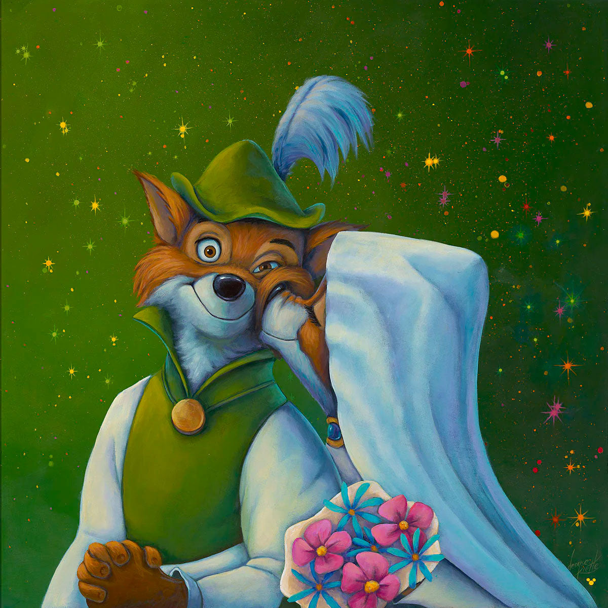 Denyse Klette Disney Oo-De-Lally Kiss Limited Edition Canvas Giclee