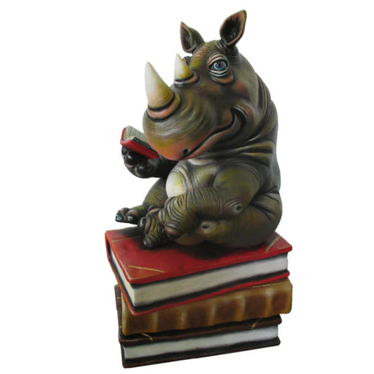 Carlos and Albert "Rhino Book Club" Sculpture