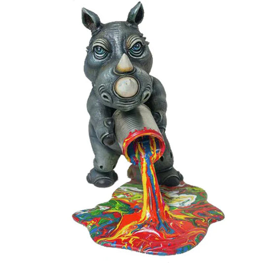 Carlos and Albert "Rhino Paint Spill" Sculpture