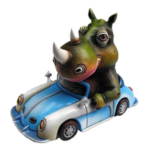 Carlos and Albert "Rhino in Car" Sculpture