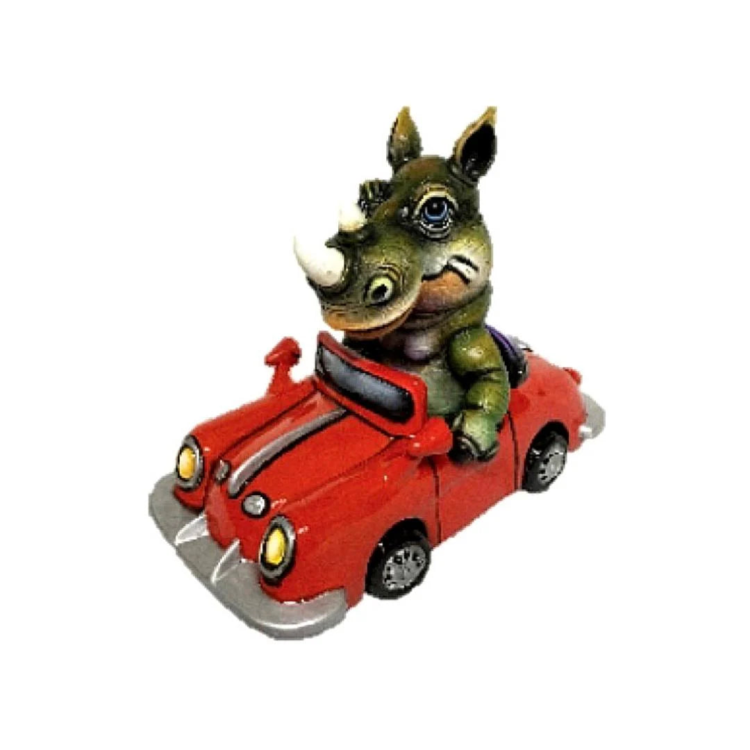 Carlos and Albert "Rhino in Car" Sculpture