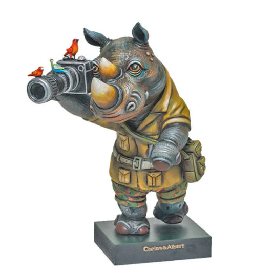 Carlos and Albert "Rhino on Safari" Sculpture