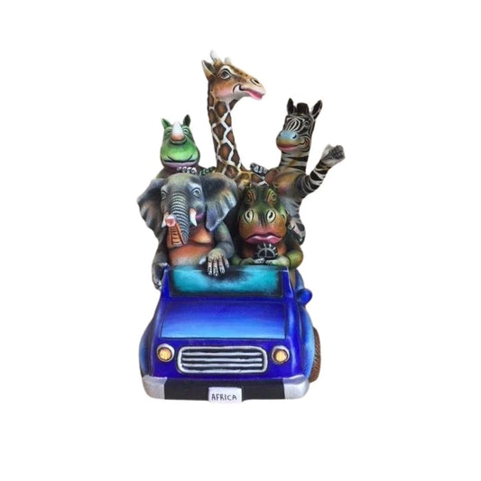 Carlos and Albert "Safari Jeep - Blue" Sculpture