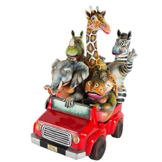 Carlos and Albert "Safari Jeep - Red" Sculpture