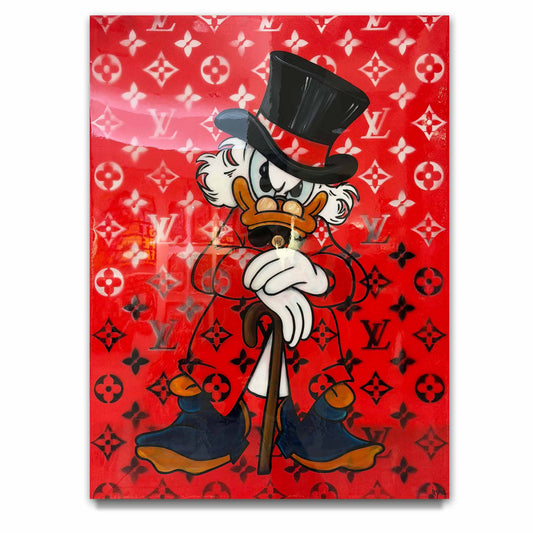 Iryna Miahka "Scrooge in Red" Original Canvas