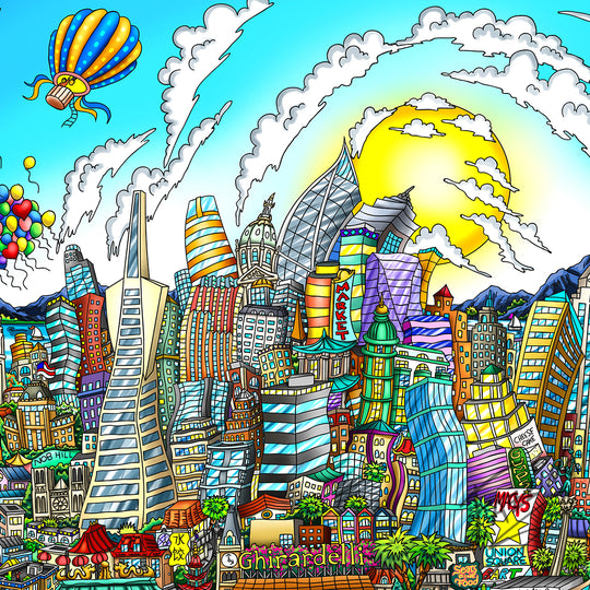 Charles Fazzino Shakin’ & Bakin’ in San Francisco 3D Limited Edition Silkscreen on Paper