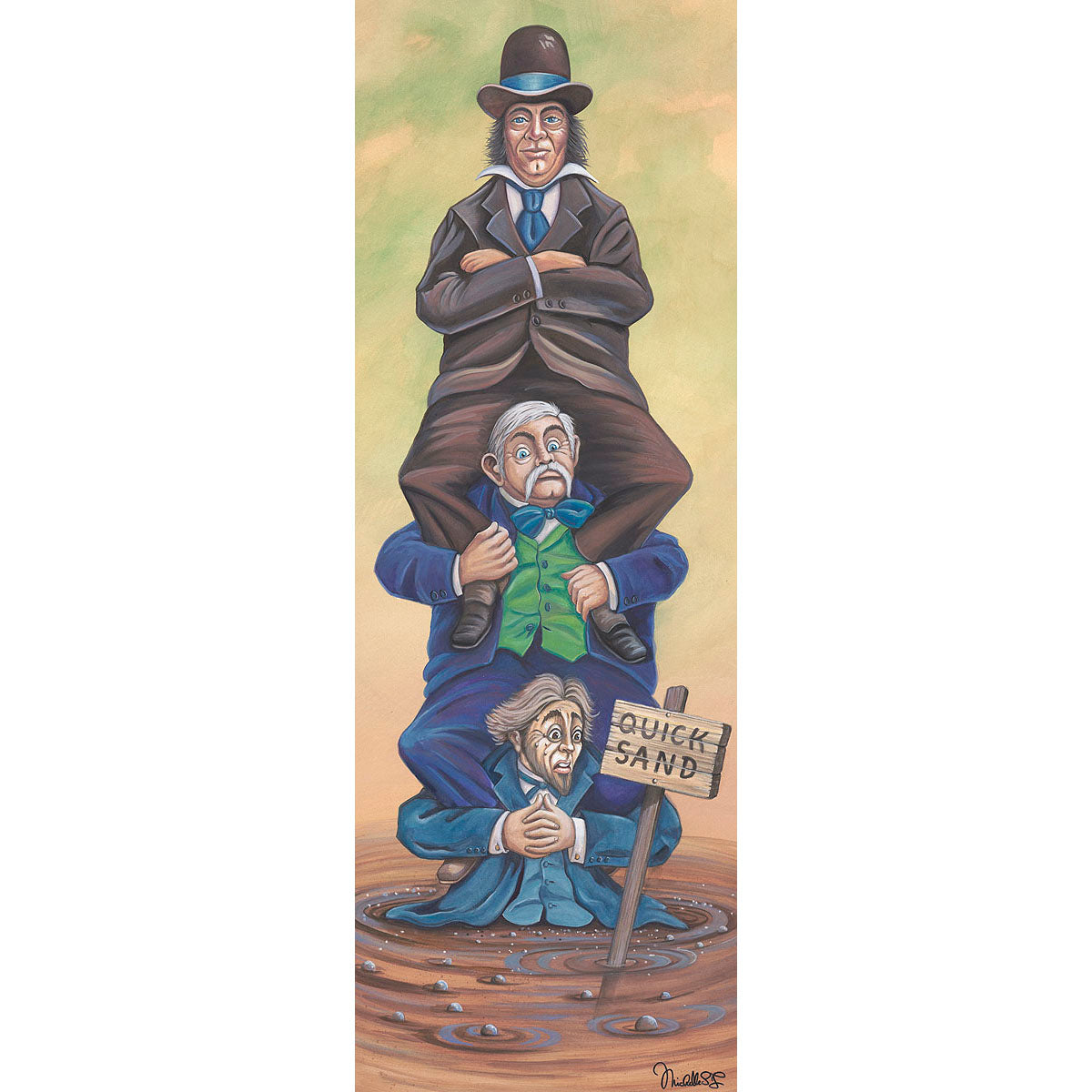 Michelle St. Laurent Disney Stretching Portrait: The Quicksand Men Limited Edition Giclee