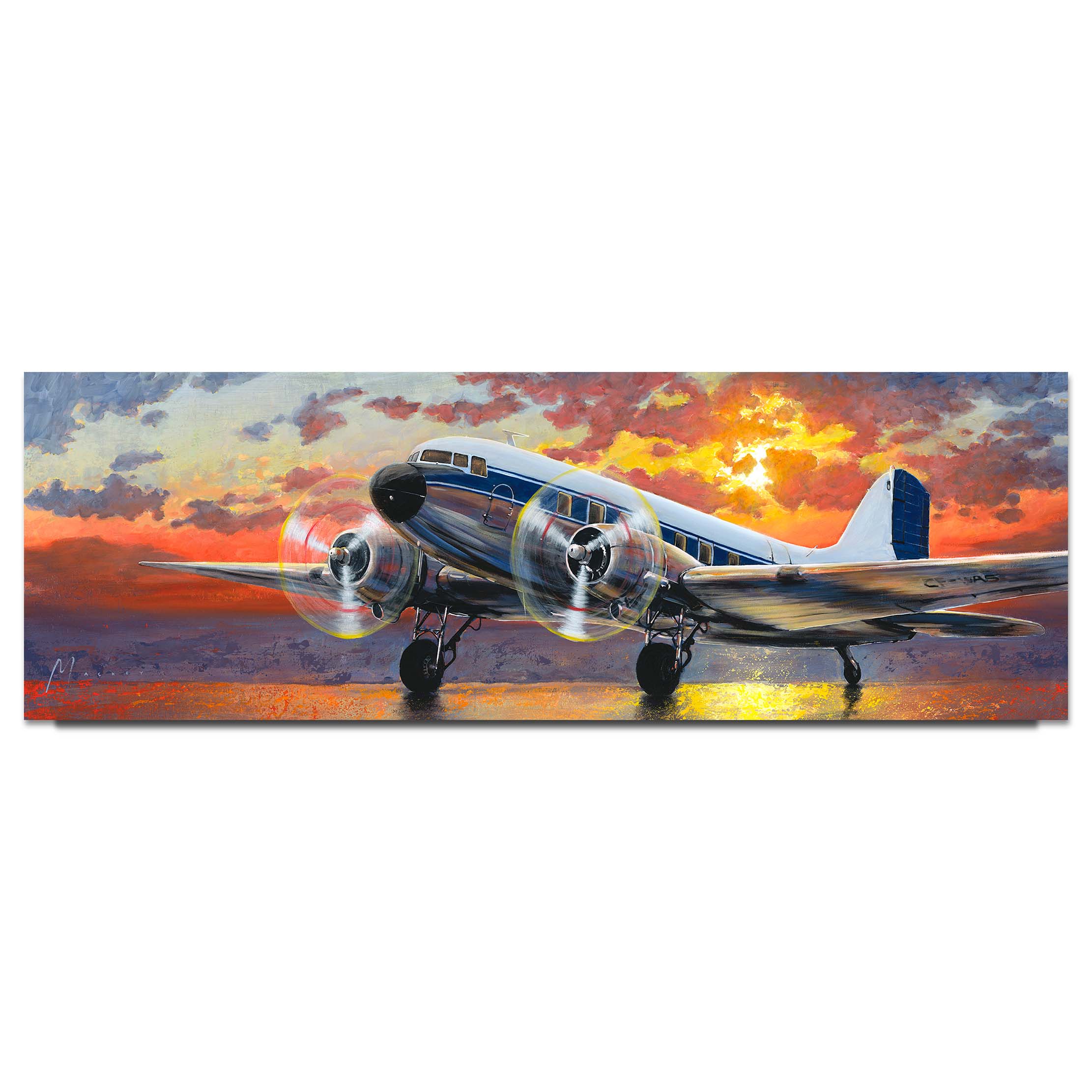 Shawn Mackey Sunset Takeoff Limited Edition Canvas Giclee