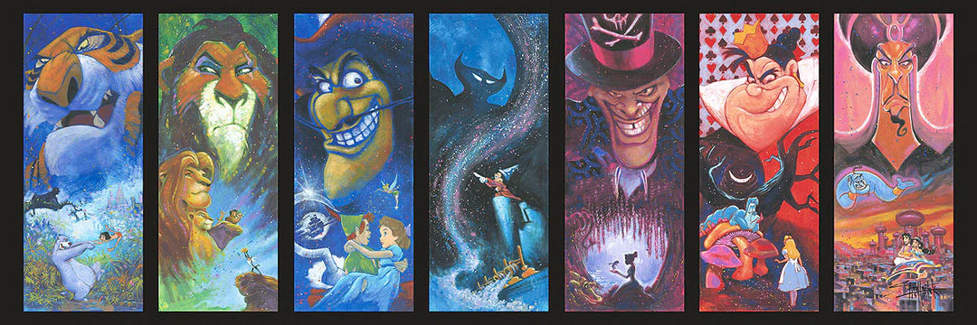 Stephen Fishwick Disney The Villainous Seven Limited Edition Canvas Giclee