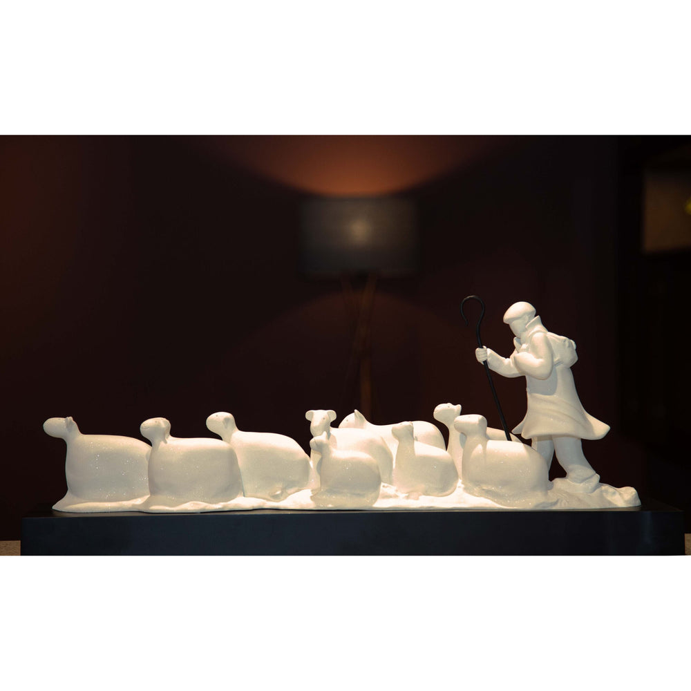 Mackenzie Thorpe "The Good Shepherd" Sculpture