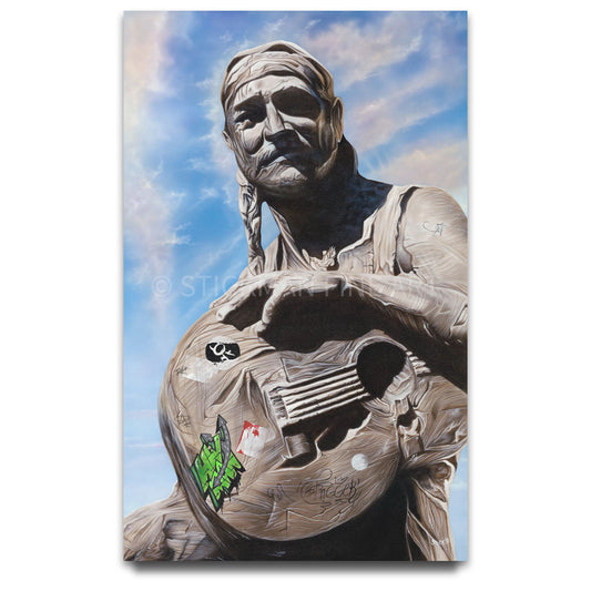 Stickman "The Highway Man" (Willie Nelson) Limited Edition Giclee
