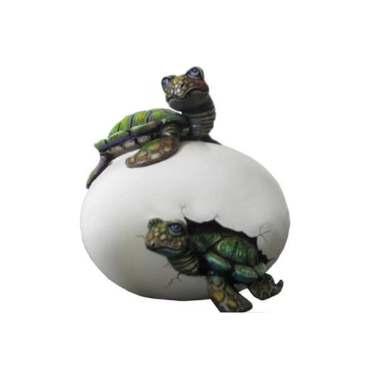 Carlos and Albert "Turtle Mini Egg - Green Shell" Sculpture