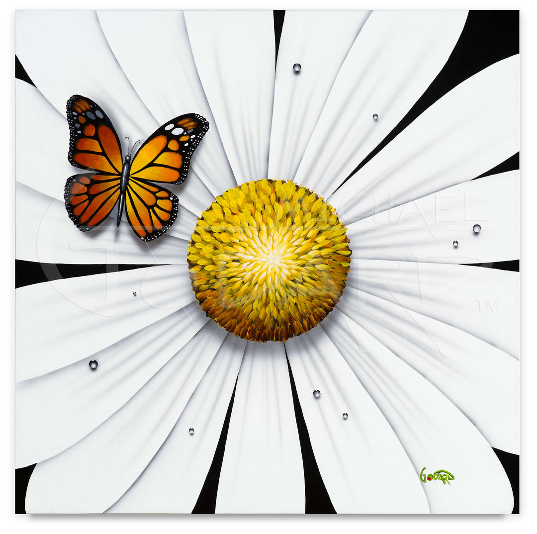 Michael Godard White Flower Butterfly Limited Edition