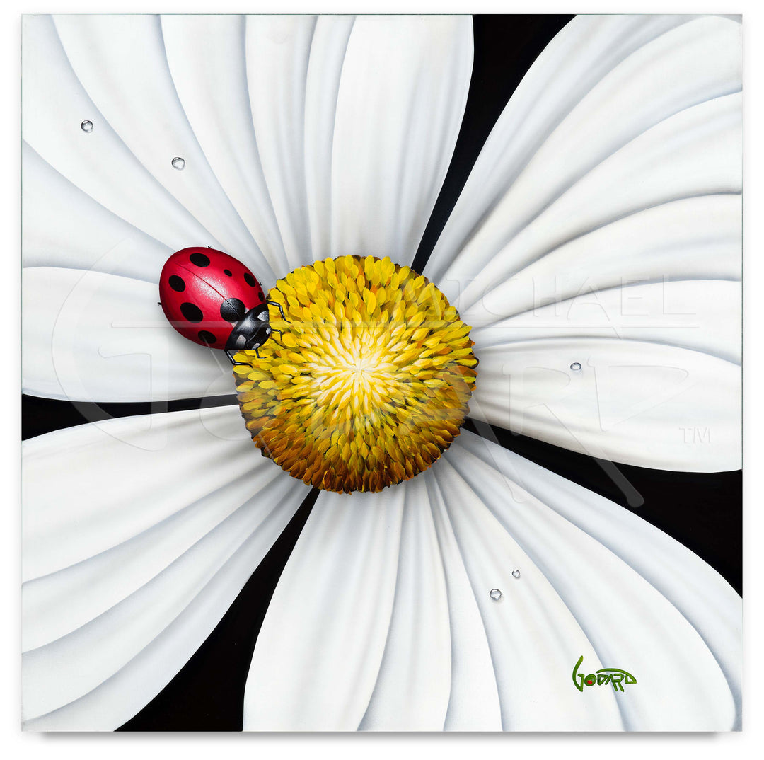 Michael Godard White Flower Ladybug Limited Edition