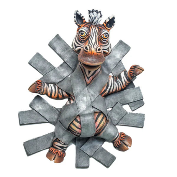 Carlos and Albert "Zebra Duct Tape" Sculpture