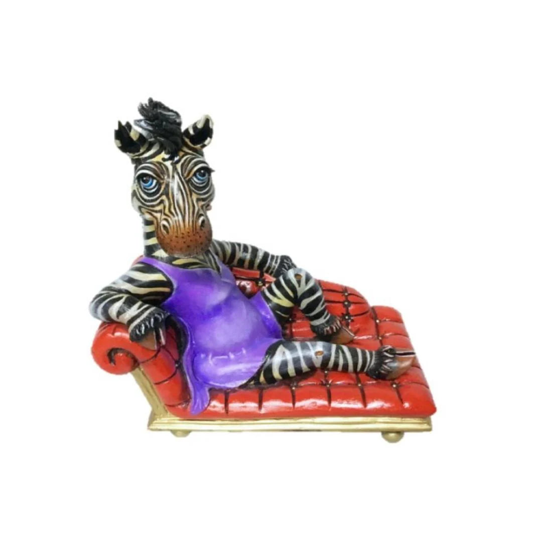 Carlos and Albert "Zebra Spa Day" Sculpture