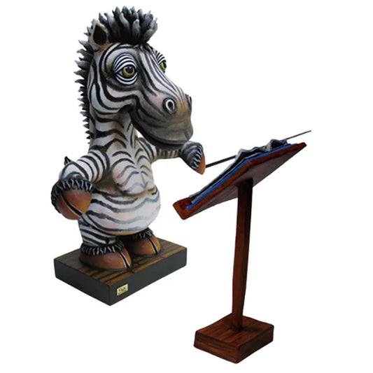 Carlos and Albert "Zebra The Conductor" Sculpture