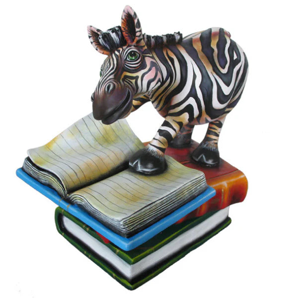 Carlos and Albert "Zebra Book Club" Sculpture