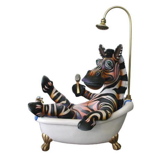Carlos and Albert "Zebra in Bathtub" Sculpture