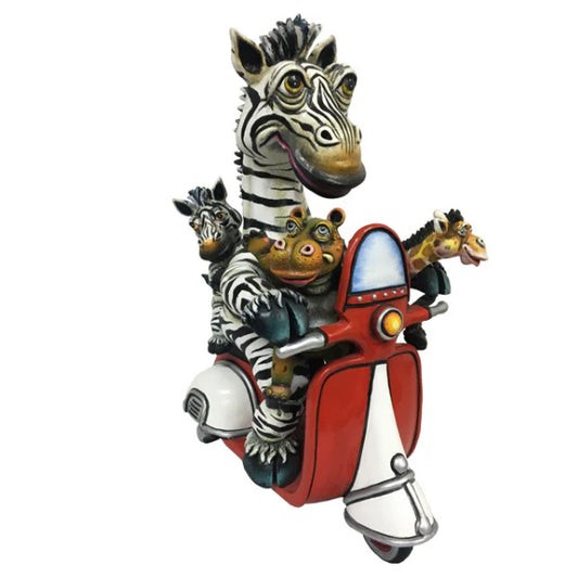 Carlos and Albert "Zebra and Friends on Vespa" Sculpture