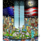 Charles Fazzino "Museum Commissions 9/11: A Time of Remembrance" 3D Limited Edition Mixed-Media on Paper
