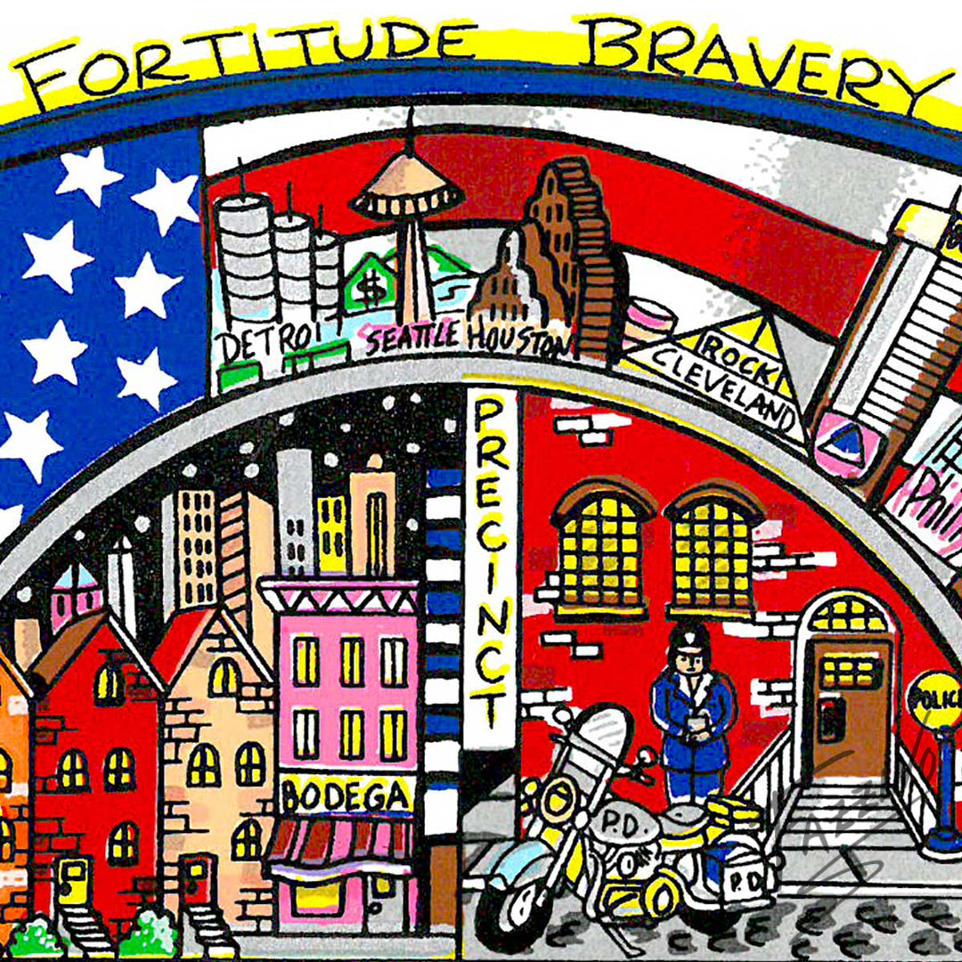 Charles Fazzino A Salute to America’s Finest 3D Limited Edition Silkscreen on Paper
