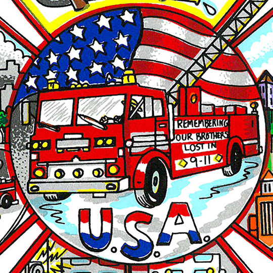 Charles Fazzino A Salute to America’s Most Brave 3D Limited Edition Silkscreen on Paper