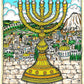 Charles Fazzino "A Light for Israel" 3D Limited Edition Silkscreen on Paper