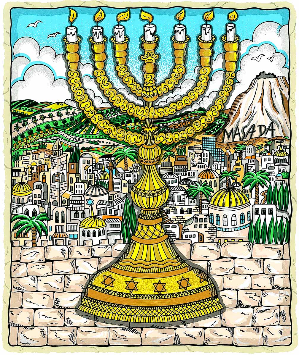 Charles Fazzino A Light for Israel 3D Limited Edition Silkscreen on Paper
