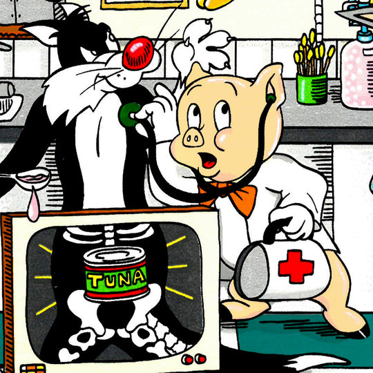 Charles Fazzino A Looney Doctor Visit 3D Limited Edition Silkscreen on Paper