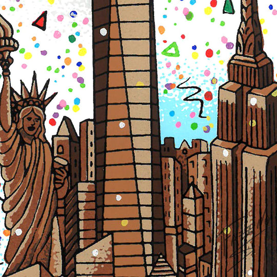 Charles Fazzino A Melting Pot of Chocolate…NYC 3D Limited Edition Silkscreen on Paper