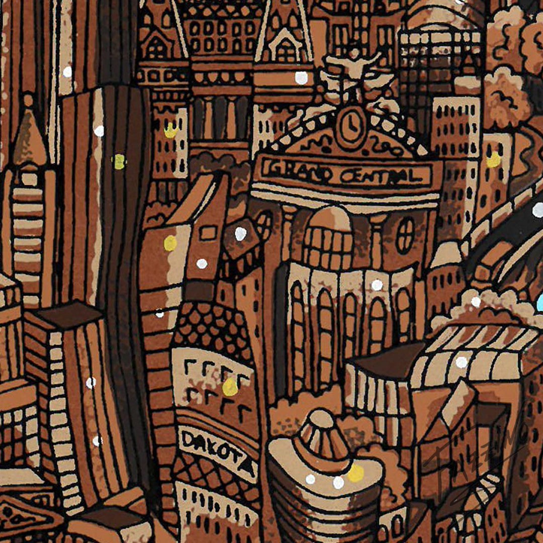 Charles Fazzino A Melting Pot of Chocolate…NYC 3D Limited Edition Silkscreen on Paper