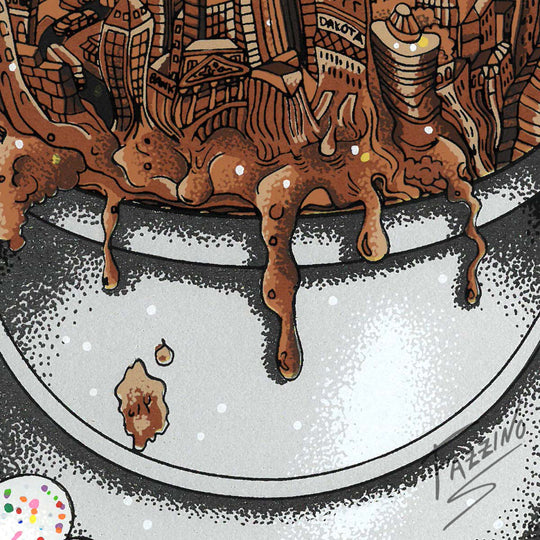 Charles Fazzino A Melting Pot of Chocolate…NYC 3D Limited Edition Silkscreen on Paper