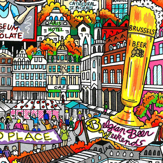 Charles Fazzino A Pis of a Time in Brussels 3D Limited Edition Silkscreen on Paper
