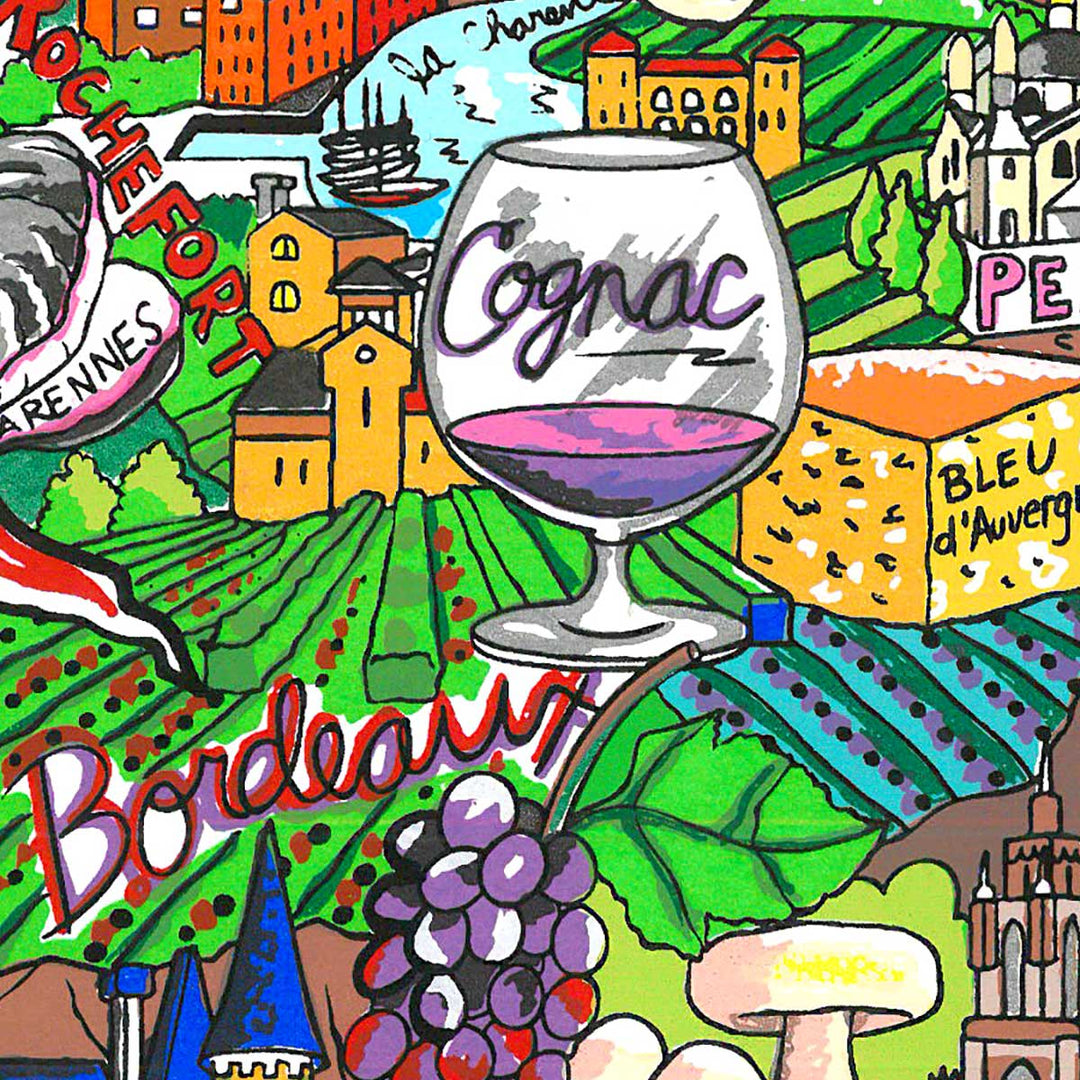 Charles Fazzino A Taste of French Gastronomie 3D Limited Edition Silkscreen on Paper