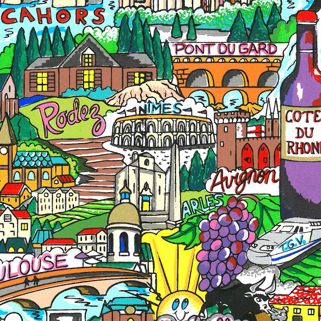 Charles Fazzino A Taste of French Gastronomie 3D Limited Edition Silkscreen on Paper