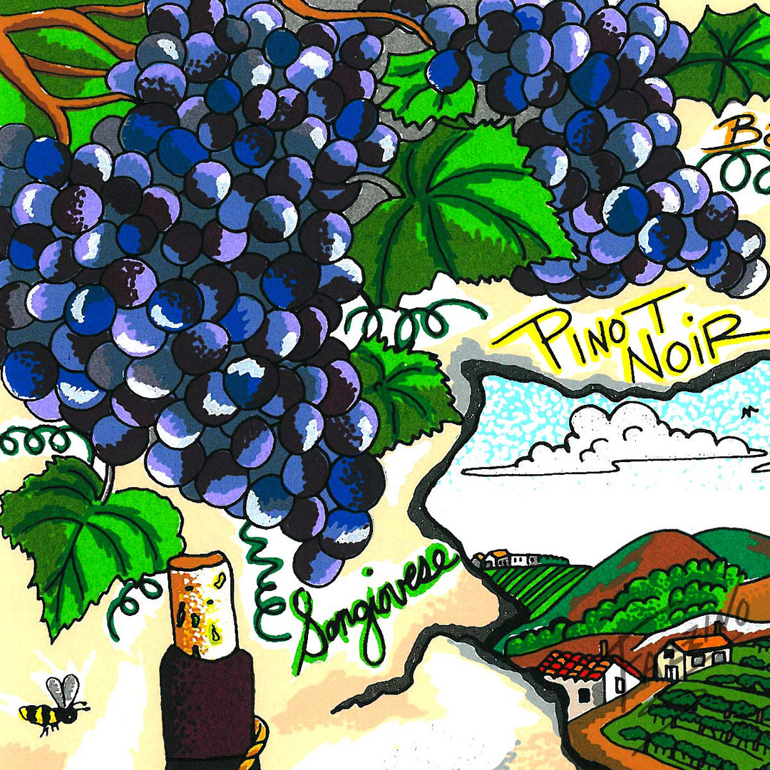 Charles Fazzino A Tasting in Wine Country 3D Limited Edition Silkscreen on Paper