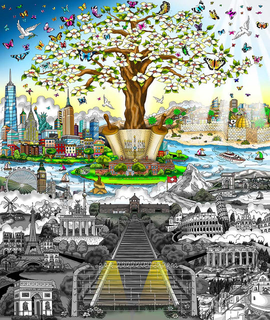 Charles Fazzino After the Darkness 3D Limited Edition Mixed-Media on Paper