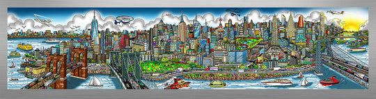 Charles Fazzino Along the East River 3D Limited Edition die-sublimation & giclee on aluminum and paper
