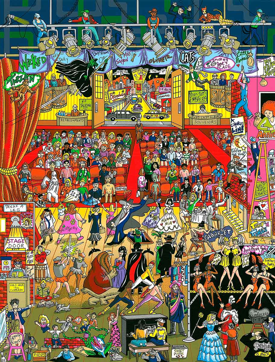 Charles Fazzino Backstage on Broadway 3D Limited Edition Silkscreen on Paper