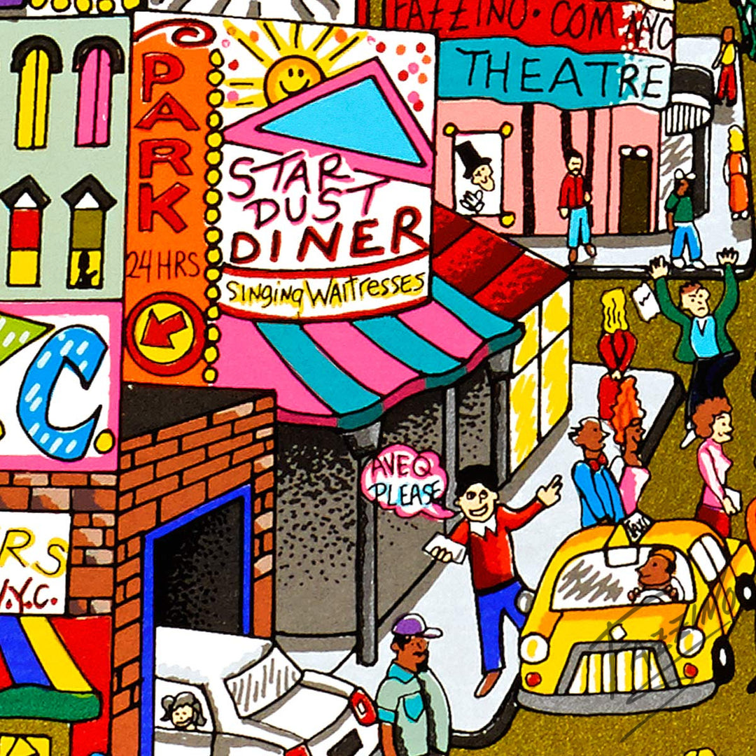 Charles Fazzino Bright Lights…Big City…Broadway 3D Limited Edition Silkscreen on Paper