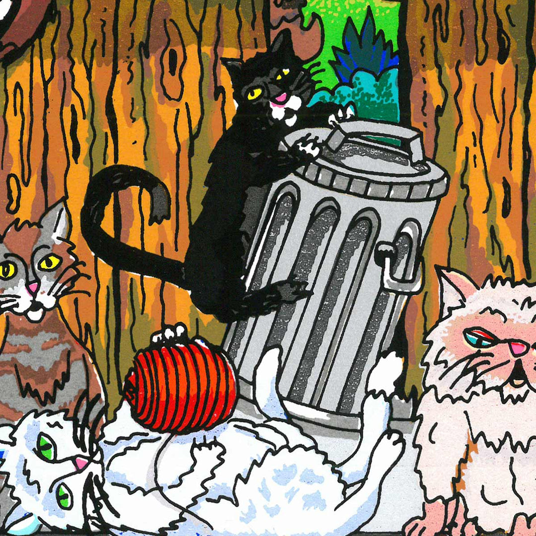 Charles Fazzino Cat Scratch Fever 3D Limited Edition Silkscreen on Paper