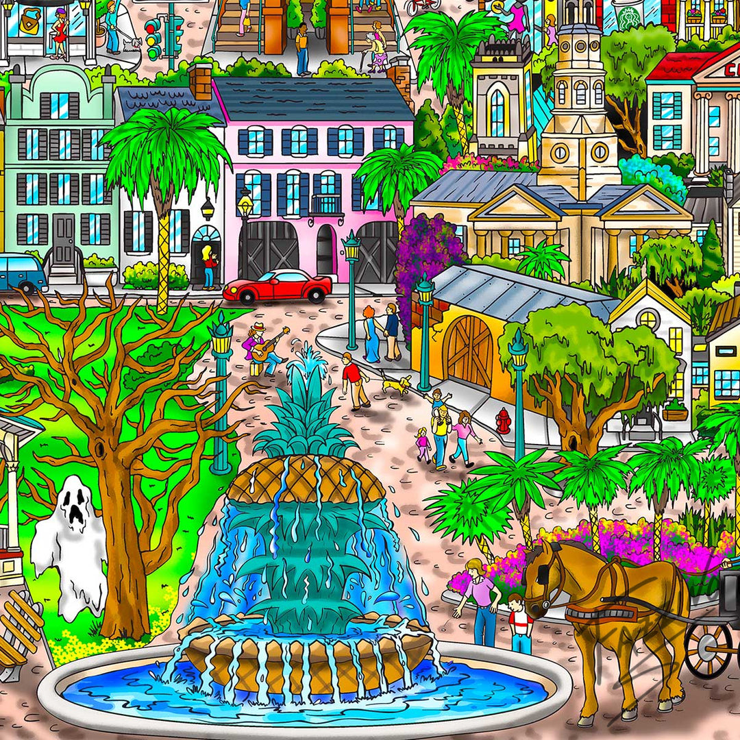 Charles Fazzino Charleston, My Love 3D Limited Edition Mixed-Media on Paper