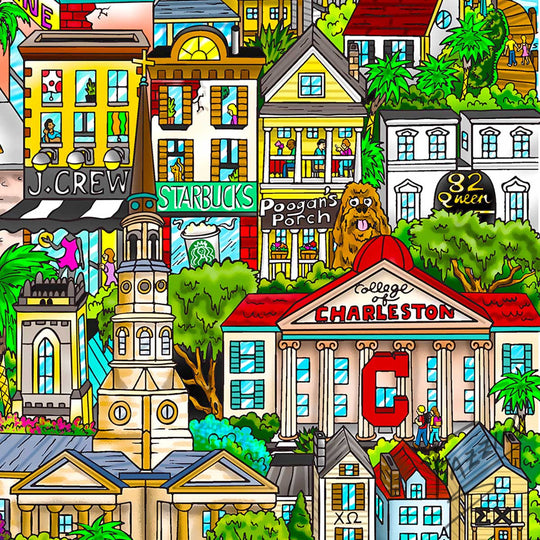 Charles Fazzino Charleston, My Love 3D Limited Edition Mixed-Media on Paper