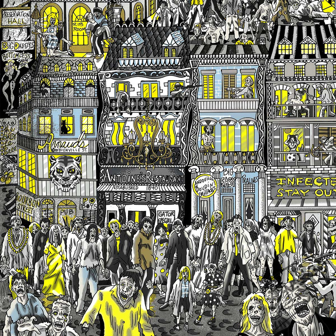 Charles Fazzino The Dawn of the Dead 3D Limited Edition Mixed-Media on Paper
